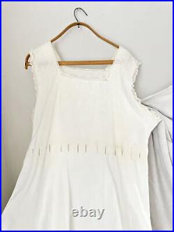 AMAZING Rare deco collection 1910's French white silk slip lingerie woman's vin