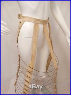 ANTIQUE 1870's-1880's WIRE DRESS CAGE BUSTLE HOOP SKIRT PETTICOAT VICTORIAN