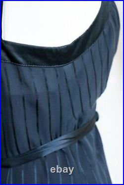 ASO Rory in Gilmore Girls Black Silk MJ Tie Waist Silk Dress + Slip Size US 4