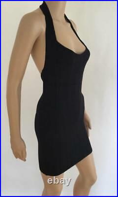 Alaia Vintage Sexy Bustier Halter Dress Size Small