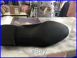 Alan McAfee London black Leather slip on formal with Bow Detail shoes 11.5 #D2104