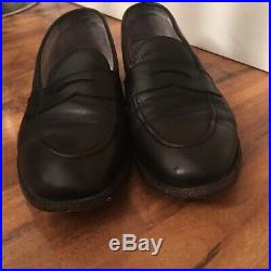 Alden New England Mens 12 B / D Vintage Leather Oxford Slip On Dress Shoes