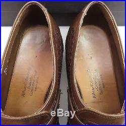Allen Edmonds Ostendo Brown Slip On Vintage Dress Shoes Mens Size 9.5c