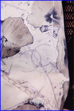 Amazing vintage vtg 1998 CHANEL logo print CC grunge silk lace slip dress MINT