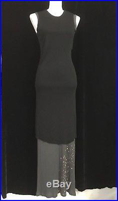 Ann Demeulemeester Slip dress new Vintage 2000 modal Rayon jersey black Medium