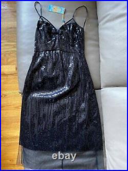Anthropologie Tracy Reese $324 Y2K Vintage Black Sheer Tulle Sequin Dress LBD 2