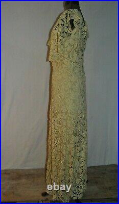Antique 1800s Pale Yellow Dress With Slip / Small/ Wear As Is (A-C)