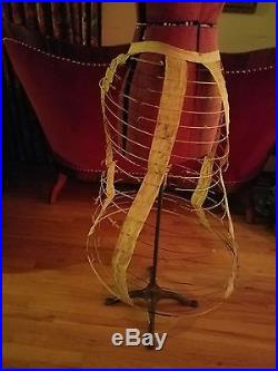 Antique 1880-1890 Victorian Wire Dress Cage/Bustle Hoop Skirt