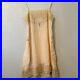 Antique 1920 1930s Small Peach Silk Slip Teddy Lace Lingerie Chemise Night Gown