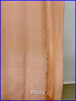 Antique 1920s Light Pink Silk Chemise Embroidered Slip France J. L. Hudson AS IS