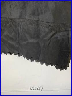 Antique Black Silk Slip French Workwear Silk Slip Late 19th Century French Work
