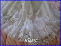 Antique Bustle Petticoat For Dress Skirt Exquisite Lace Floral Embroidery 19th C