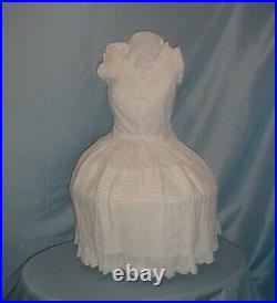 Antique Child's Dress Slip Petticoat Victorian 1860's White Cotton