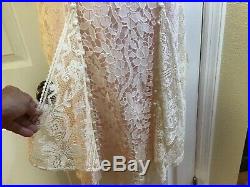 Antique Edwardian All Lace Dress With Pink Slip Under Separate Gorgeous History