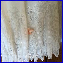 Antique Edwardian Petticoat Skirt & Camisole Top Valencienne Wedding Dress