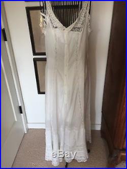 Antique Edwardian Victorian Era White Slip petticoat dress LACE BRIDE Wedding