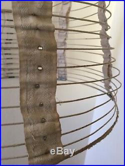 Antique Hoop Wire Cage Underskirt Collapsible Frame 1800s Victorian Skirt Dress