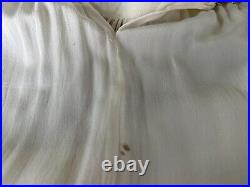 Antique Ivory Silk Petticoat Slip, Antique Ivory Silk Dress Skirt Undergarment