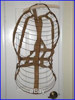 Antique Victorian 1800's Dress Bustle Wire Cage Hoop Skirt/Civil War/Hour Glass