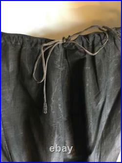 Antique Victorian Black Taffeta Underskirt slip petticoat skirt 26 28 waist