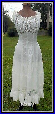 Antique Victorian Edwardian Gibson Girl Romantic Princess Slip Petticoat Gown