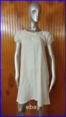 Antique Victorian Edwardian Off White Nightgown/Dress/Undergarment Size Medium