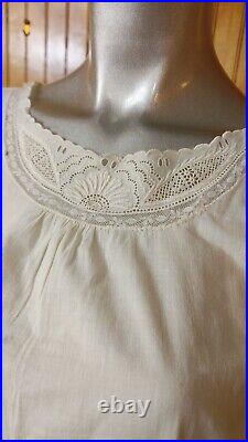 Antique Victorian Edwardian Off White Nightgown/Dress/Undergarment Size Medium