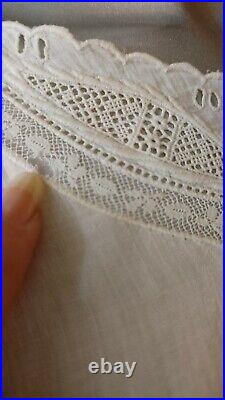 Antique Victorian Edwardian Off White Nightgown/Dress/Undergarment Size Medium