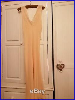 Antique Vintage 1930s Pure Silk & Lace slip / Nightdress / nightie/ dress
