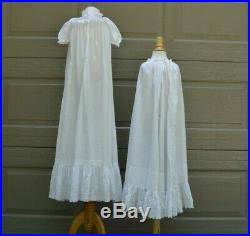 Antique Vintage Baby Christening Long Dress & Slip Baptism Baby Gown