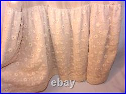 Antique / Vintage Champagne & Lace trim Slip Dress (M / L) VGC