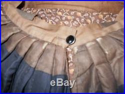 Antique Vintage Civil War Quilted Calico Petticoat Slip Skirt Dress 1850-1870