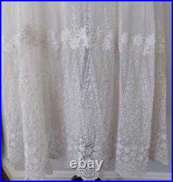 Antique Women's Cream White Lace Slip Undergarments Dress