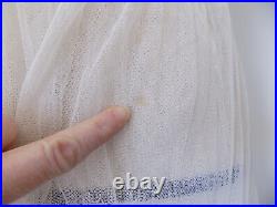 Antique Women's Cream White Lace Slip Undergarments Dress