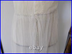 Antique Women's Cream White Lace Slip Undergarments Dress