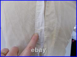 Antique Women's Cream White Lace Slip Undergarments Dress