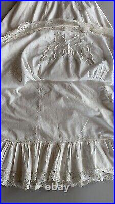 Antique edwardian lingerie? Trousseau? Dress slip négligée? Butterfly 1900s 1910