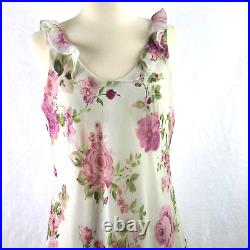 B. Moss Vintage 90's Women's Romantic Ruffled Garden Floral Midi Dress Size