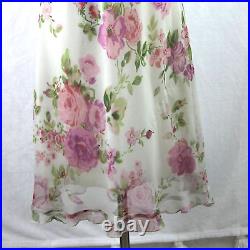 B. Moss Vintage 90's Women's Romantic Ruffled Garden Floral Midi Dress Size