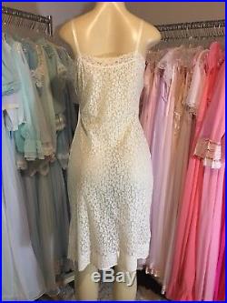 BEST OFFERVTG SlipFULL LACE over CHIFFONIs this a Bridal Wiggle Dress S34B