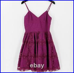 BETSEY JOHNSON Pink Ruched Lace Slip Dress XS 2 90s Y2K UO Vtg Reformation