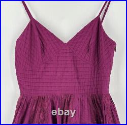 BETSEY JOHNSON Pink Ruched Lace Slip Dress XS 2 90s Y2K UO Vtg Reformation