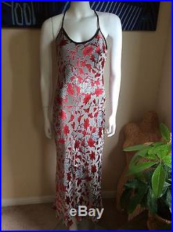 BETSY JOHNSON Vintage Rayon/Silk Blend Floral Print Slip Dress Size M