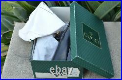 BOX Nice Vintage Gucci Horsebit Moccasin Loafers Slip Ons 7D 40.5 Black Dust Bag