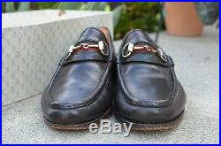 BOX Nice Vintage Gucci Horsebit Moccasin Loafers Slip Ons US 7 40.5 Brown Italy
