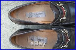 BOX Nice Vintage Gucci Horsebit Moccasin Loafers Slip Ons US 7 40.5 Brown Italy