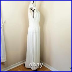 Barbizon dress Vintage 50s Ivory maxi cap sleeve cottagecore slip gown S M