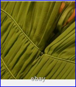 Bcbg Paris vintage silk dress green chiffon bustier sleeveless 90s size 4