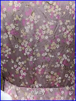 Beautiful Classic Floral Print Vintage 1920's Silky Slip Dress
