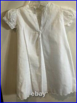 Beautiful Victorian Hand Embroidered Baby Christening Gown & Slip Infant Dress